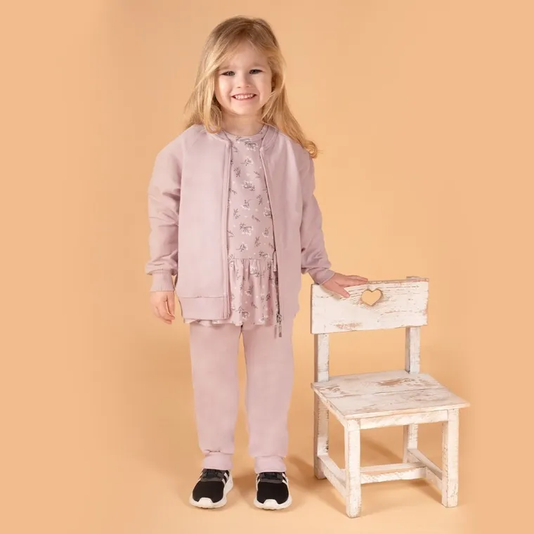 Bluza dziewczęca, rozpinana, różowa, Nicol