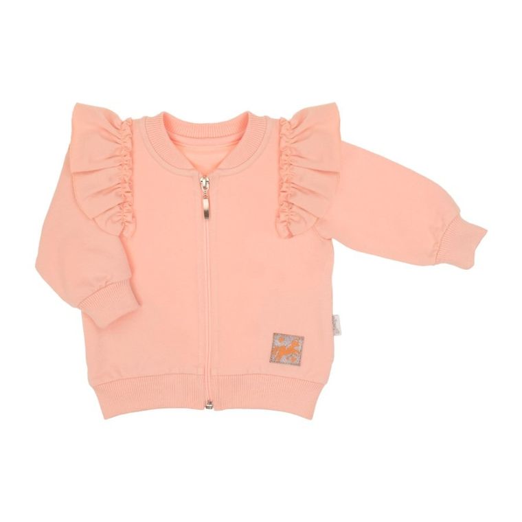 Bluza dziewczęca, rozpinana, różowa, Nicol