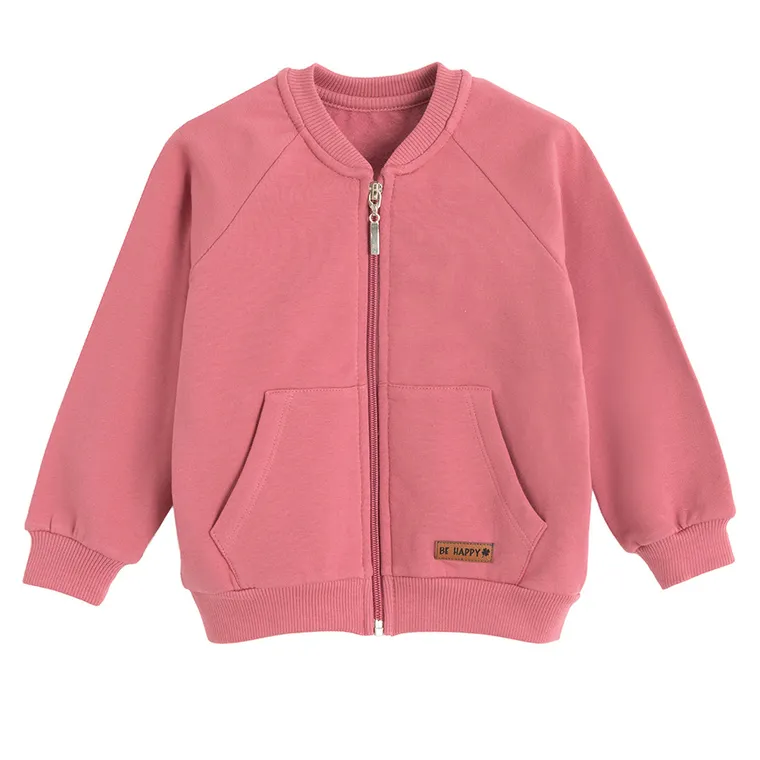 Bluza dziewczęca, rozpinana, różowa, Nicol