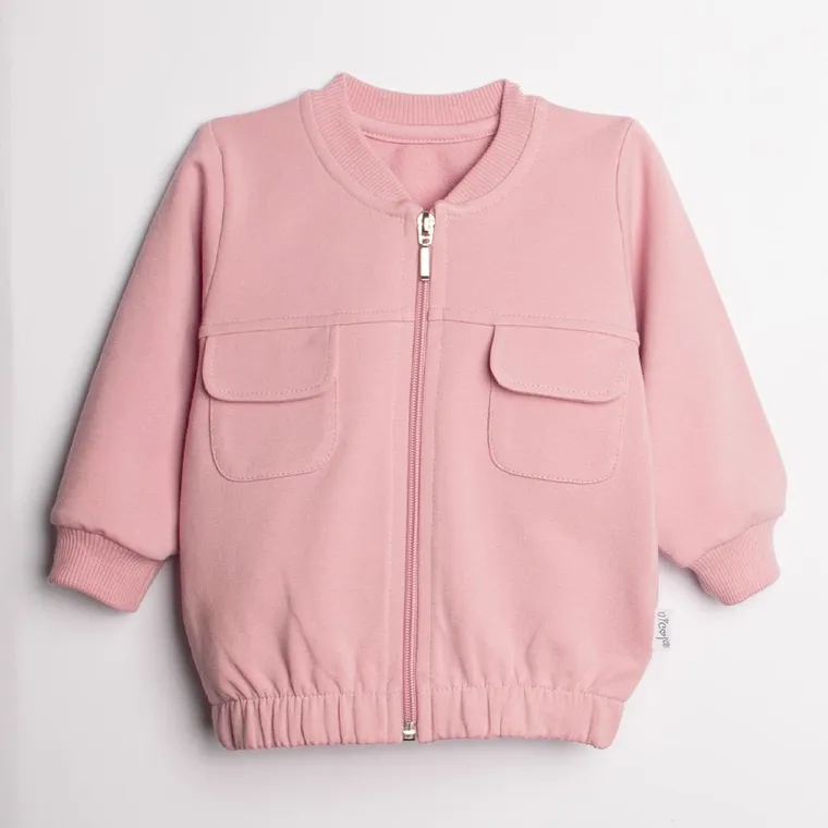 Bluza dziewczęca, rozpinana, różowa, Nicol