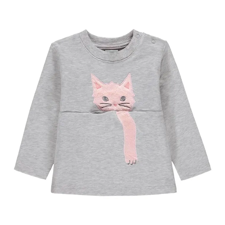 Bluza dziewczęca, szara, Kanz