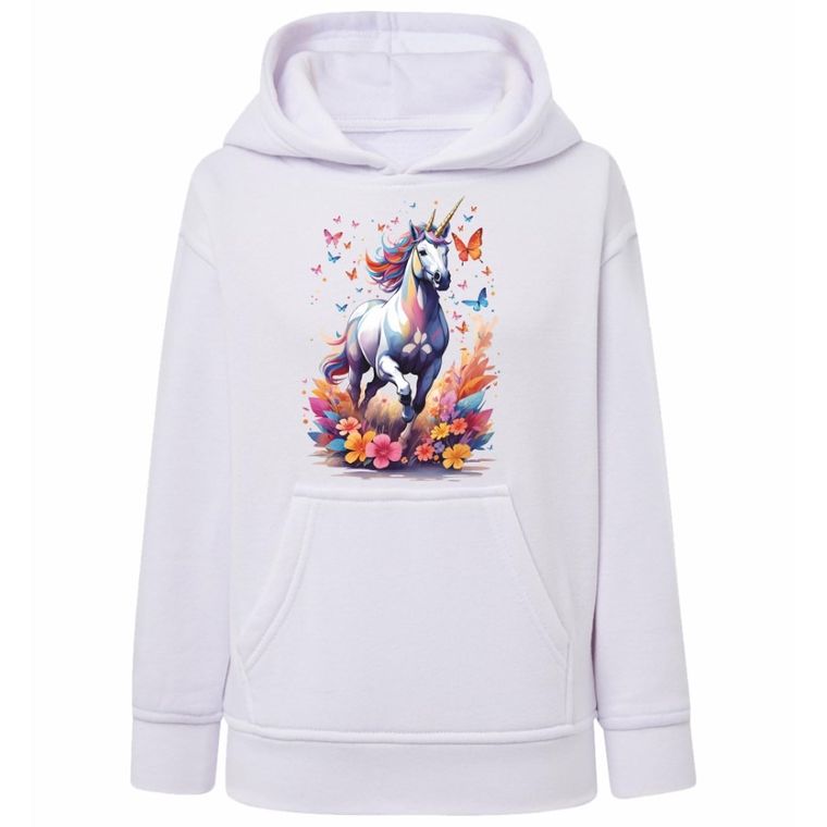 Bluza dziewczęca z kapturem, biała, Tup Tup