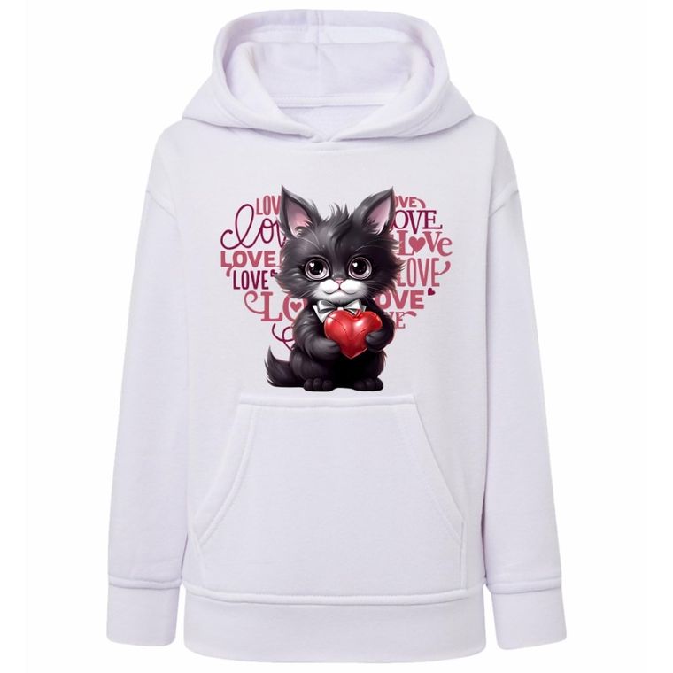 Bluza dziewczęca z kapturem, biała, Tup Tup