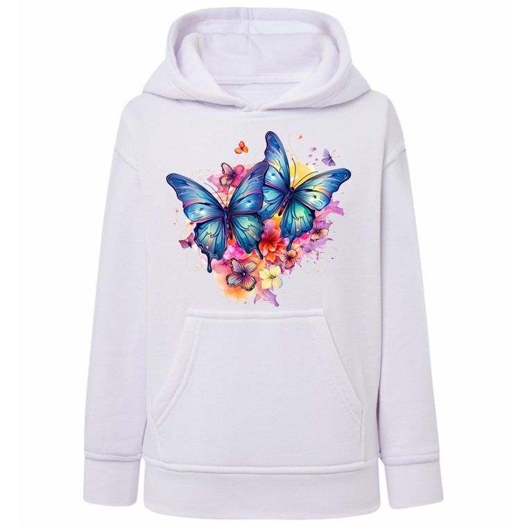 Bluza dziewczęca z kapturem, biała, Tup Tup