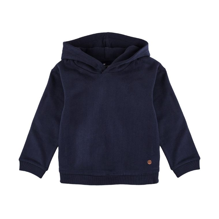 Bluza dziewczęca z kapturem, granatowa, cekiny, Tom Tailor