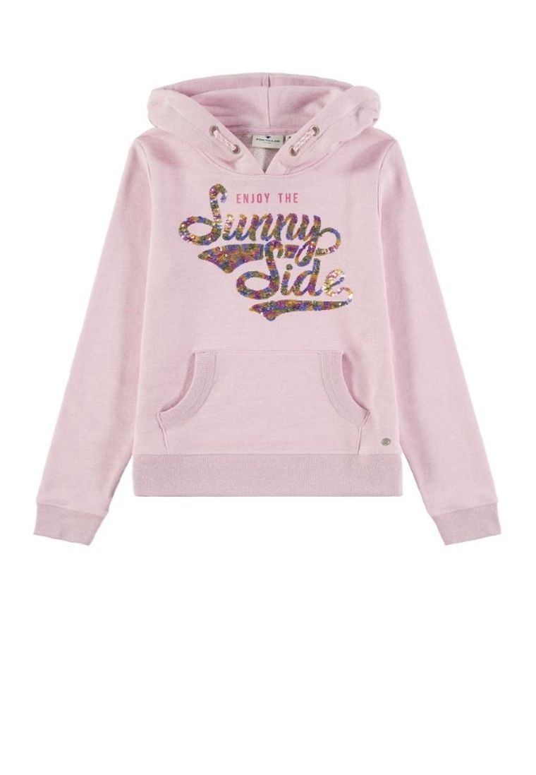 Bluza dziewczęca z kapturem, jasnoróżowa, Tom Tailor