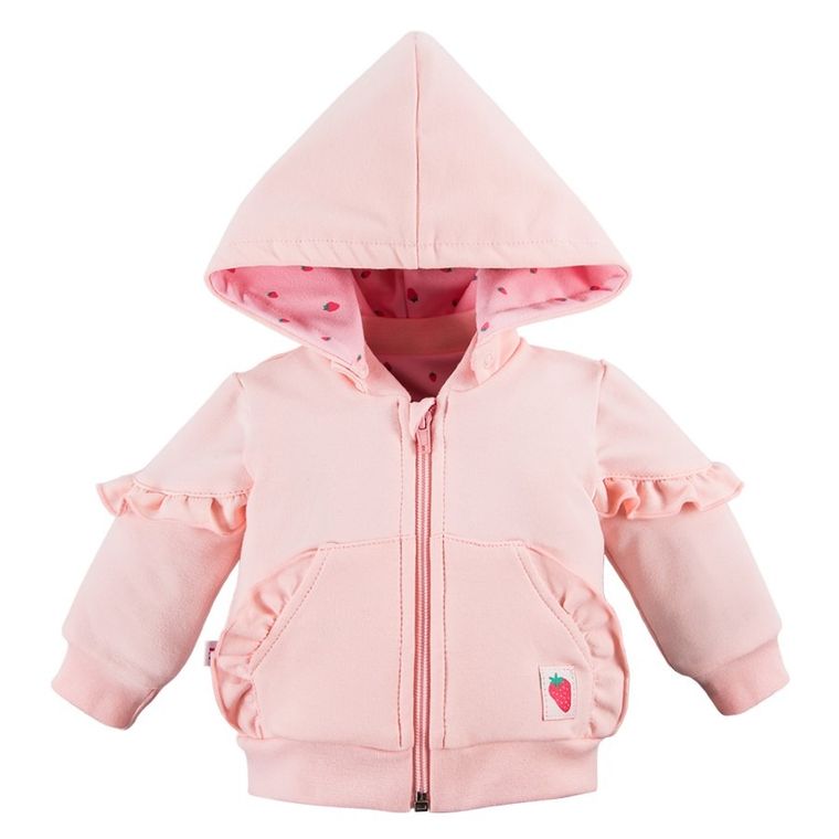 Bluza dziewczęca z kapturem, koralowa, Eevi