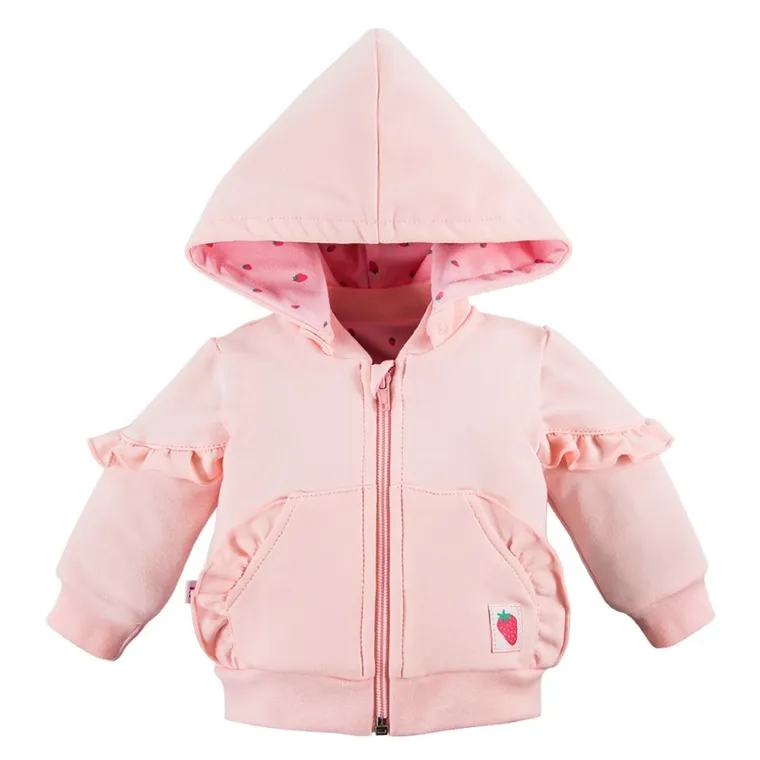 Bluza dziewczęca z kapturem, koralowa, Eevi