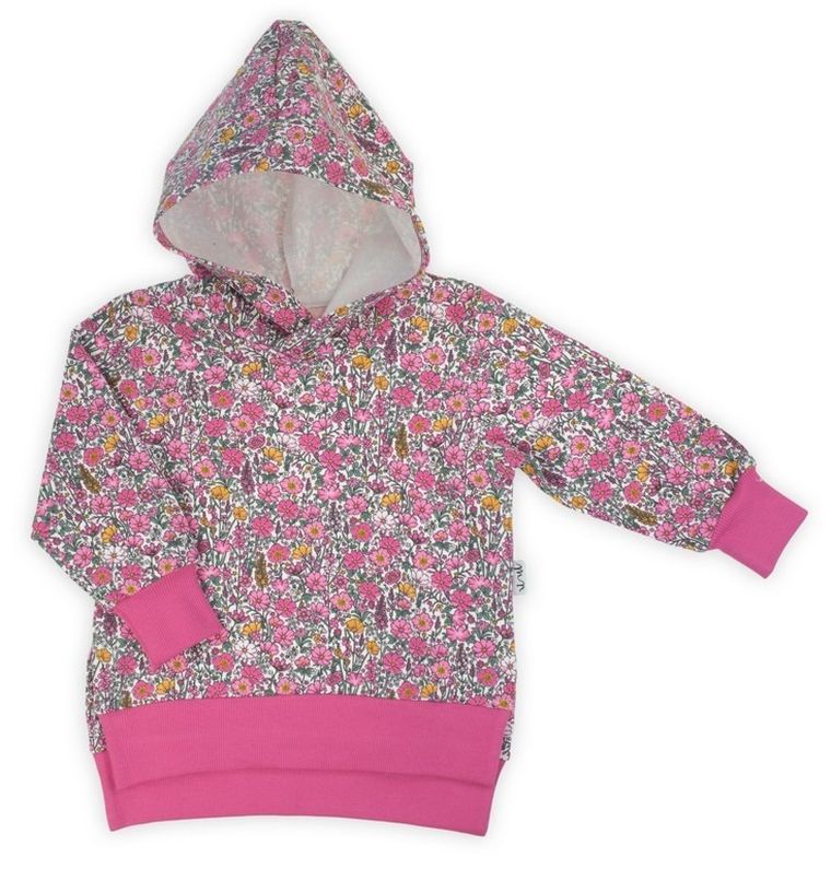 Bluza dziewczęca z kapturem, różowa, Nicol