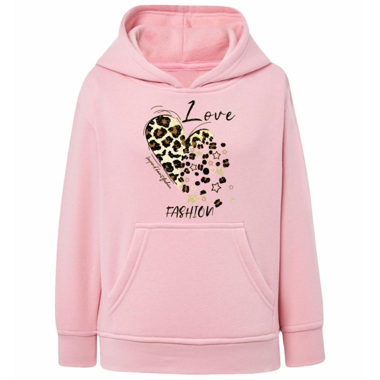 Bluza dziewczęca z kapturem, różowa, Tup Tup