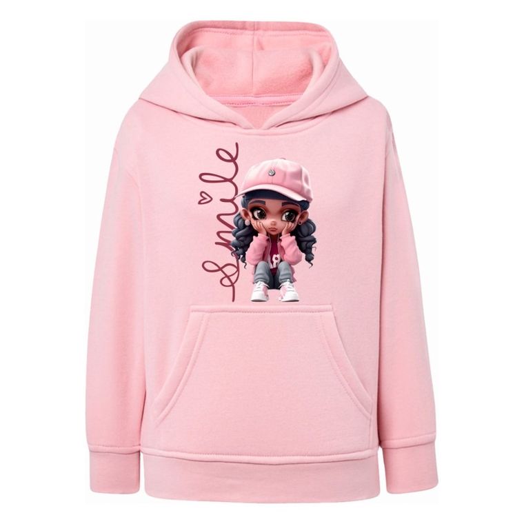 Bluza dziewczęca z kapturem, różowa, Tup Tup