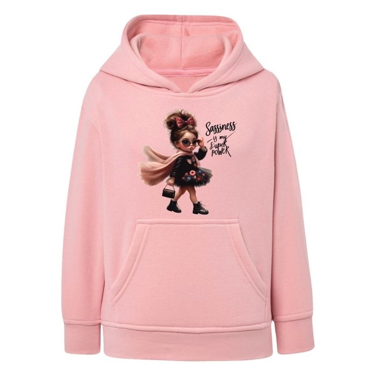 Bluza dziewczęca z kapturem, różowa, Tup Tup