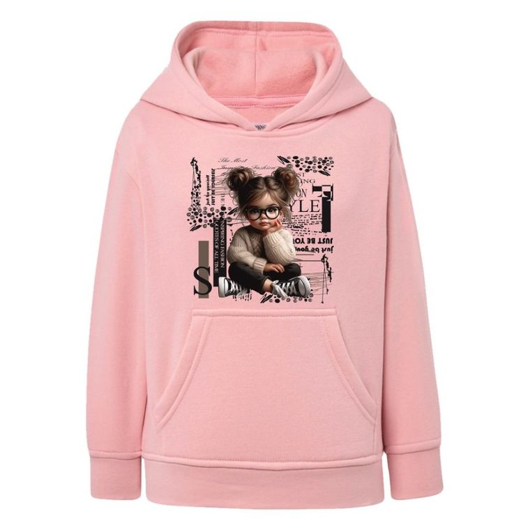 Bluza dziewczęca z kapturem, różowa, Tup Tup
