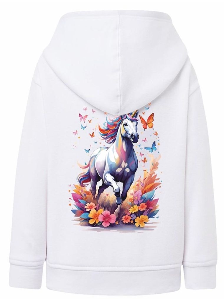 Bluza dziewczęca z kapturem, rozpinana, biała, Tup Tup