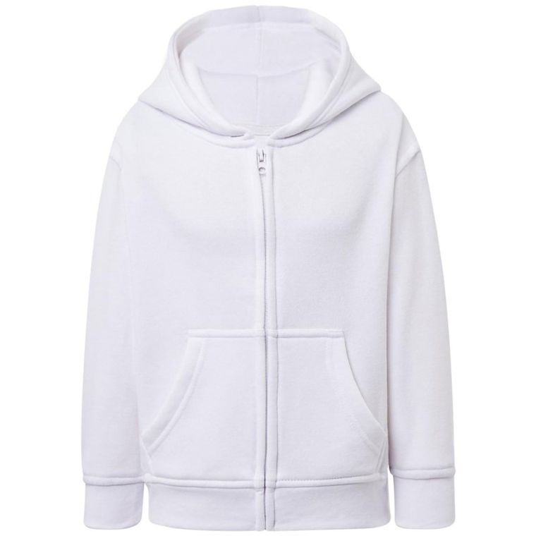 Bluza dziewczęca z kapturem, rozpinana, biała, Tup Tup