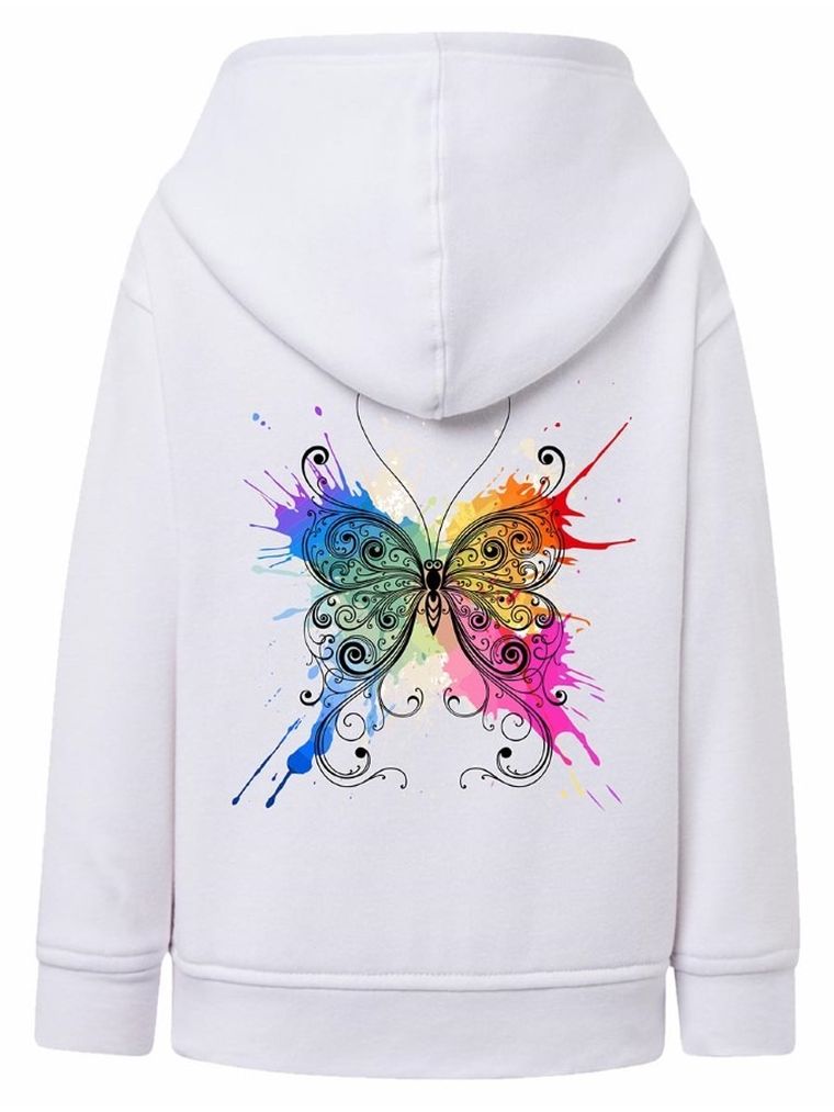 Bluza dziewczęca z kapturem, rozpinana, biała, Tup Tup