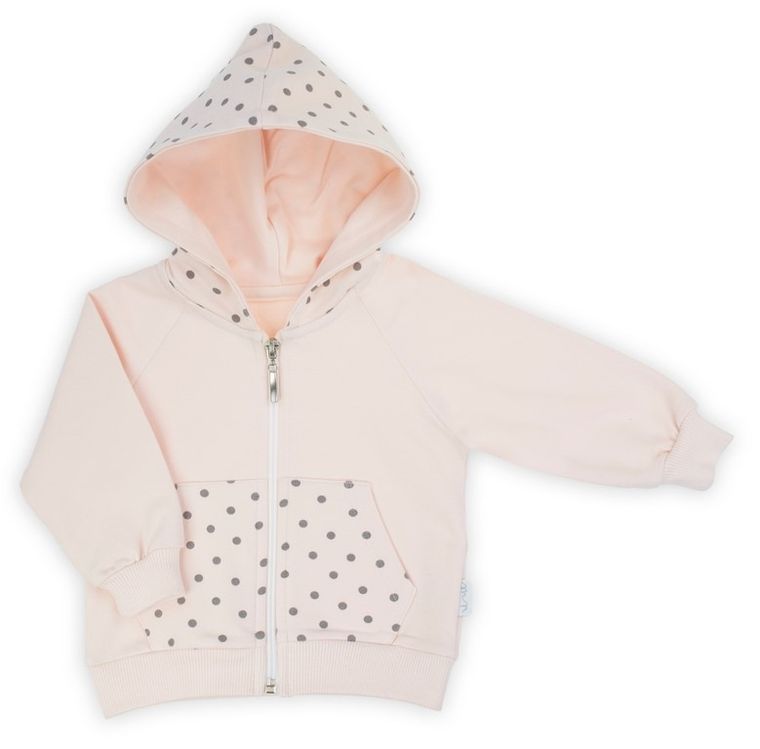Bluza dziewczęca z kapturem, rozpinana, różowa, Nicol