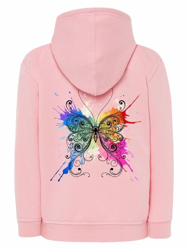 Bluza dziewczęca z kapturem, rozpinana, różowa, Tup Tup