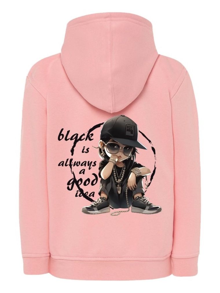 Bluza dziewczęca z kapturem, rozpinana, różowa, Tup Tup