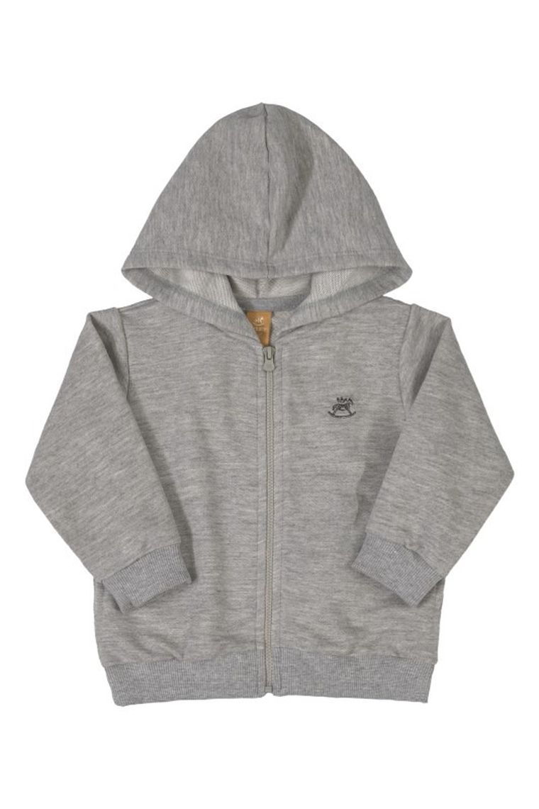 Bluza dziewczęca z kapturem, rozpinana, szara, Up Baby