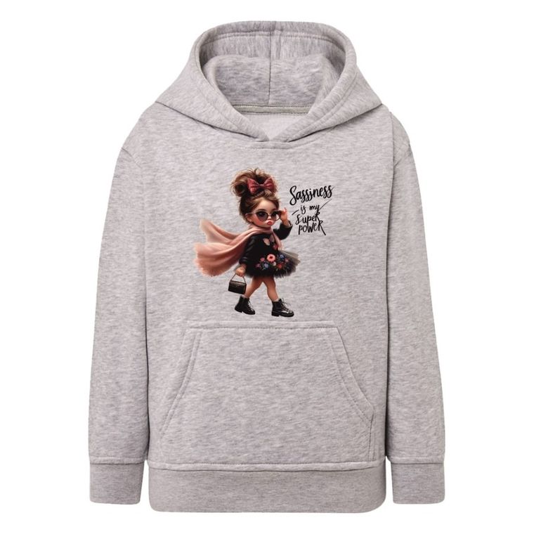 Bluza dziewczęca z kapturem, szara, Tup Tup