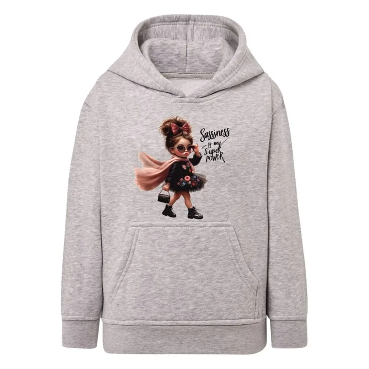 Bluza dziewczęca z kapturem, szara, Tup Tup