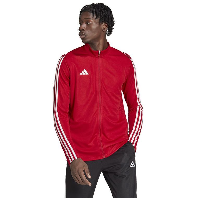 Bluza męska, rozpinana, czerwona, Adidas Tiro
