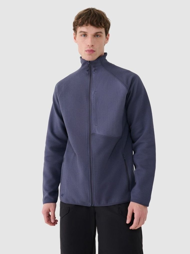 Bluza męska, rozpinana, niebieska, 4F