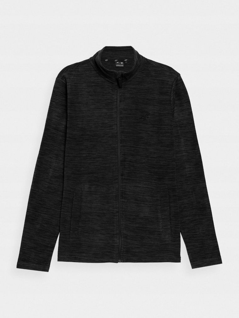 Bluza męska, rozpinana, polarowa, czarna, 4F