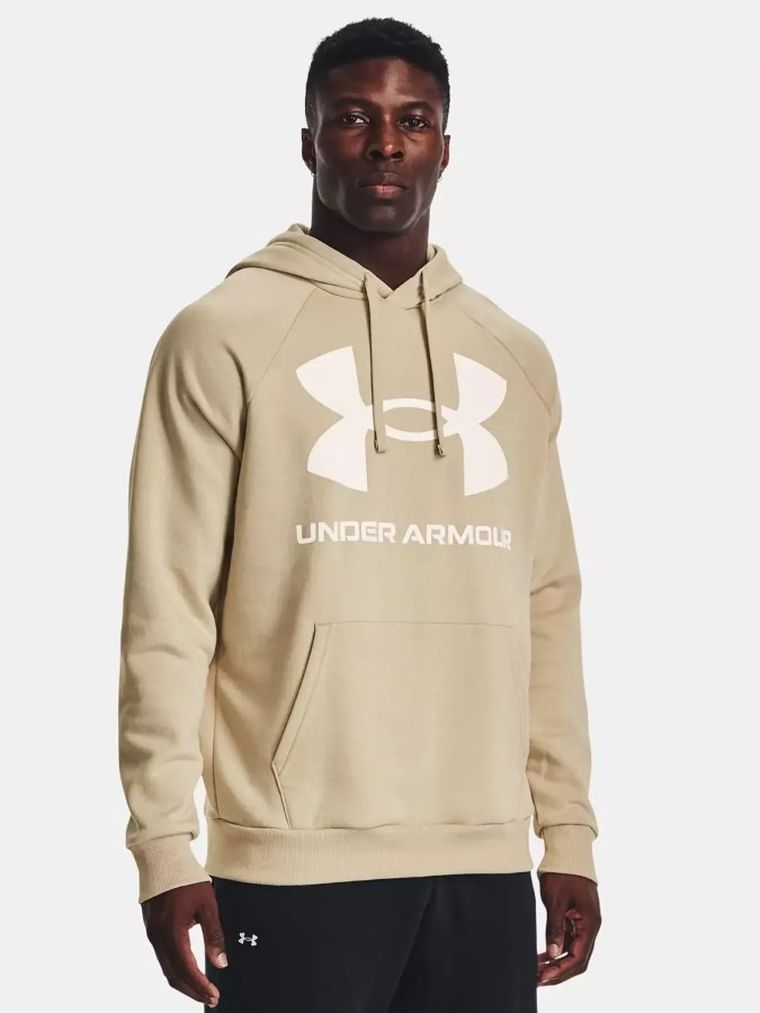 Bluza męska z kapturem, beżowa, Under Armour