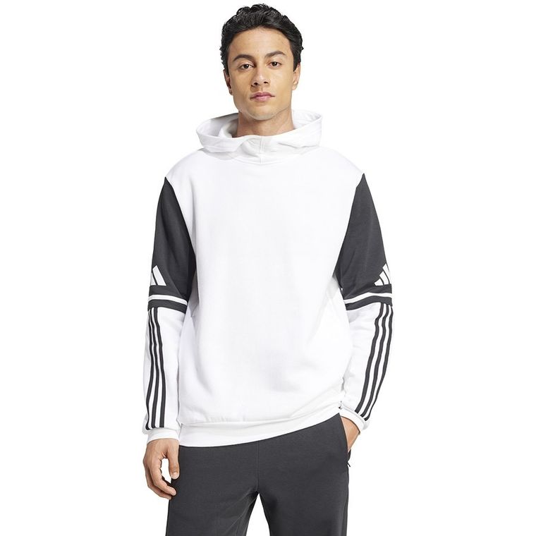 Bluza męska z kapturem, biała, Adidas Squadra