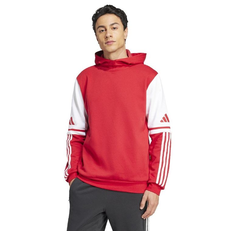 Bluza męska z kapturem, czerwona, Adidas Squadra