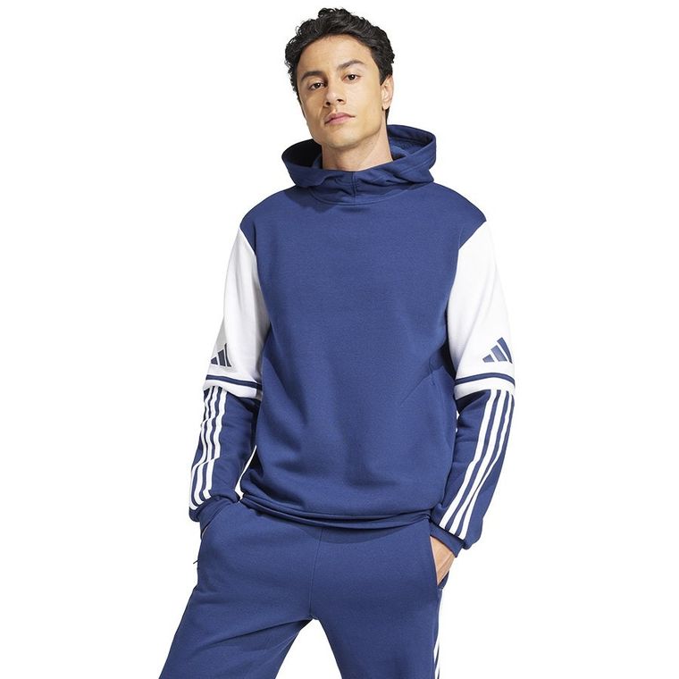 Bluza męska z kapturem, niebieska, Adidas Squadra