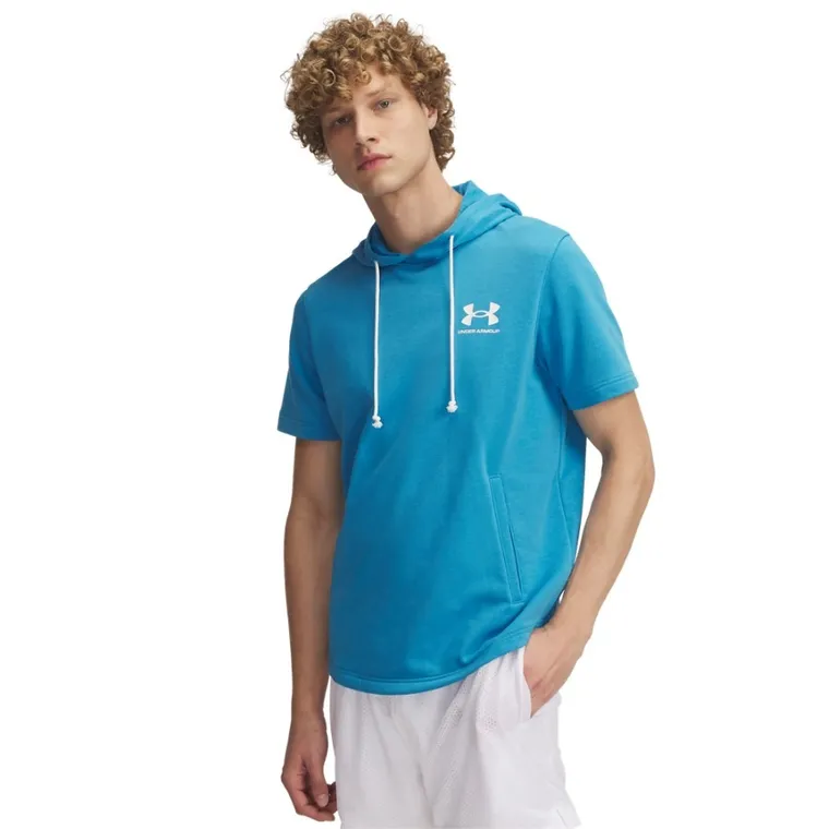 Bluza męska z kapturem, niebieska, Under Armour