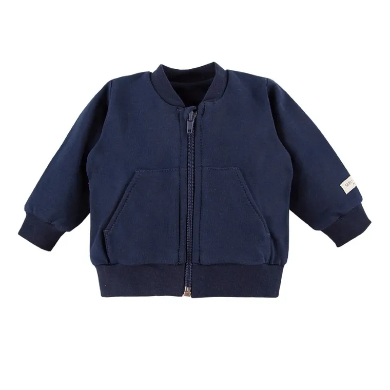 Bluza niemowlęca, rozpinana, granatowa, Eevi