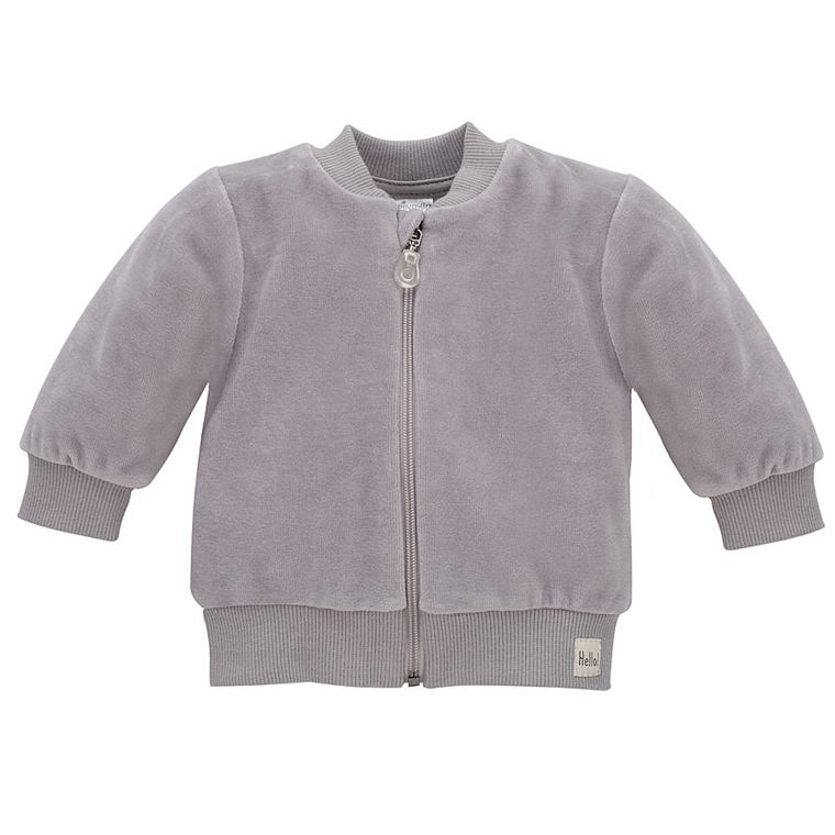 Bluza niemowlęca, rozpinana, szara, Hello, Pinokio