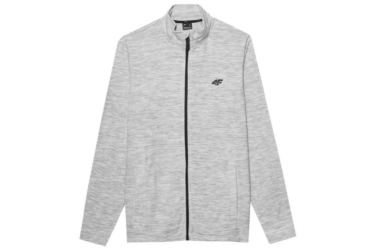 Bluza polarowa męska, rozpinana, szara, 4F