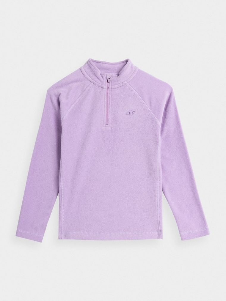 Bluza termoaktywna dziewczęca, polarowa, fioletowa, 4F