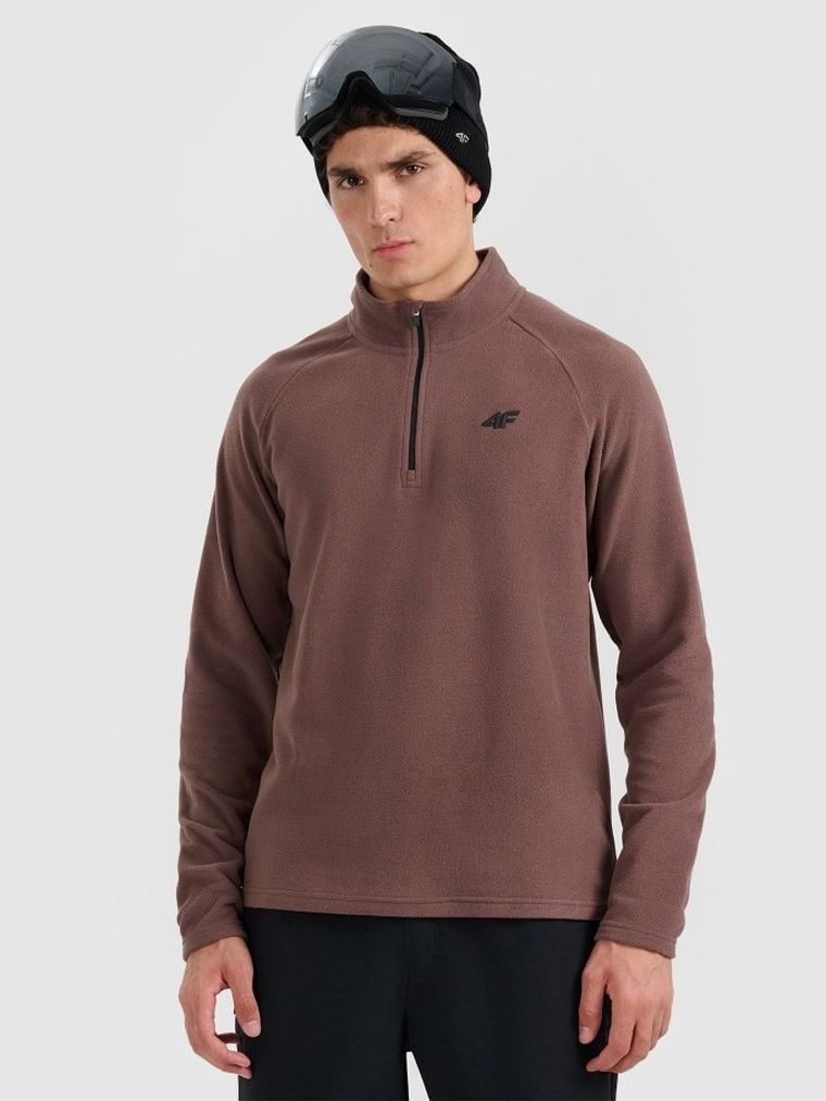 Bluza termoaktywna męska, polarowa, brązowa, 4F