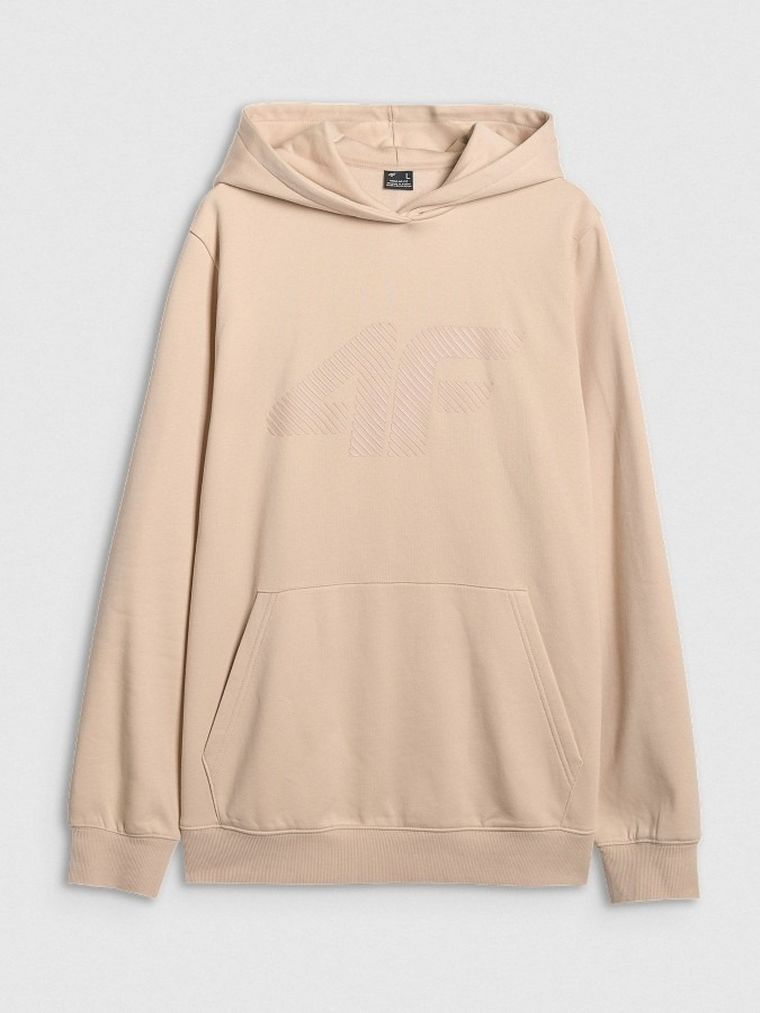 Bluza z kapturem, unisex, beżowa, 4F