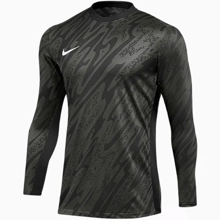 Bluzka bramkarska męska z długim rękawem, czarna, Nike