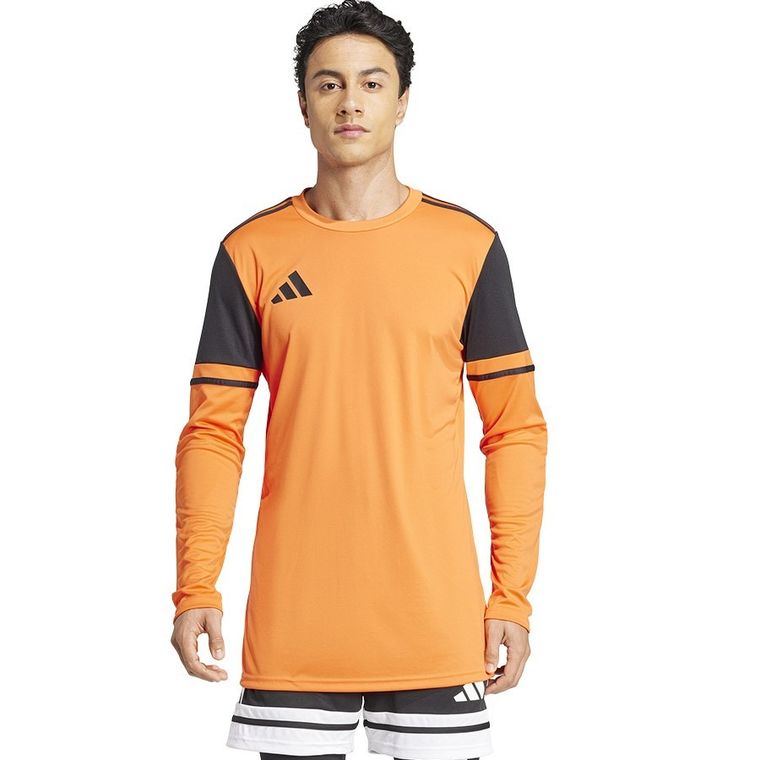 Bluzka bramkarska męska z długim rękawem, pomarańczowa, Adidas Squadra