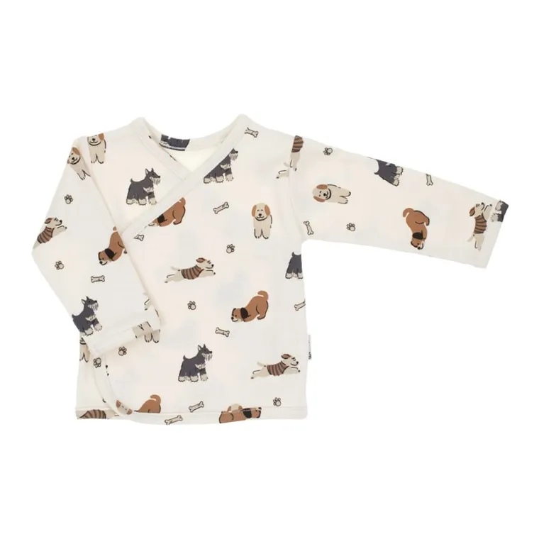 Bluzka chłopięca z długim rękawem, beżowa, Nicol