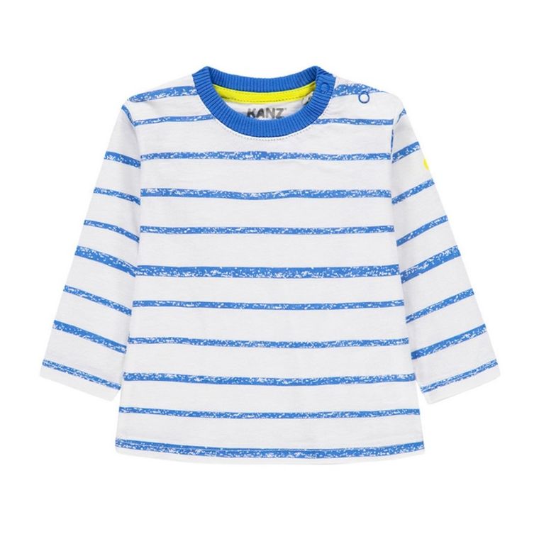 Bluzka chłopięca z długim rękawem, biała, Kanz