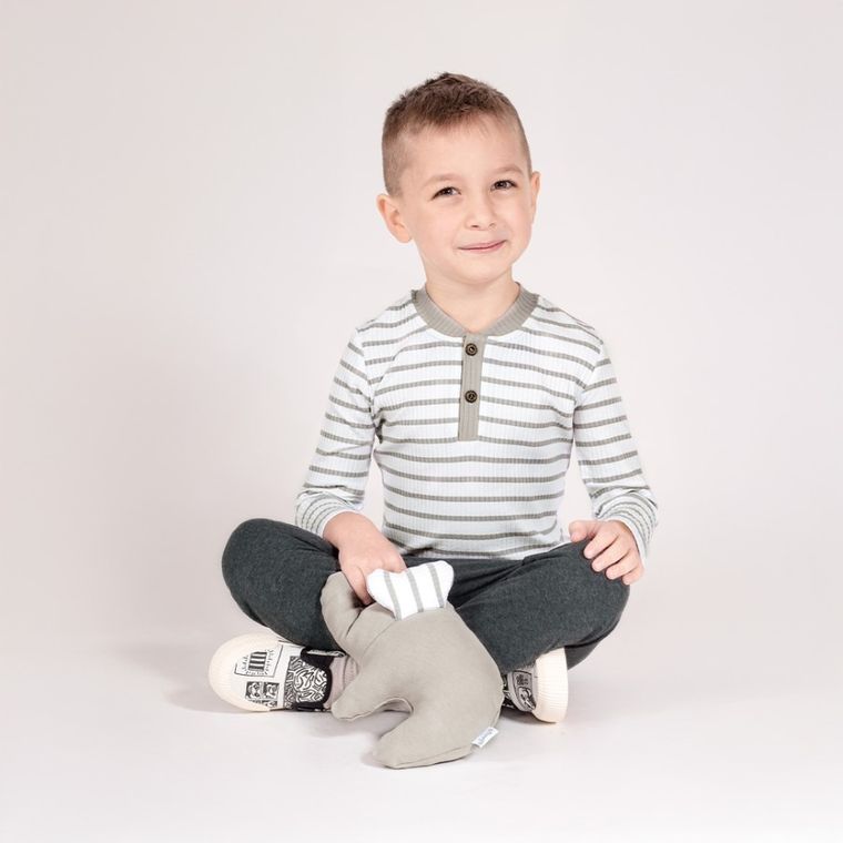 Bluzka chłopięca z długim rękawem, biała, Nicol