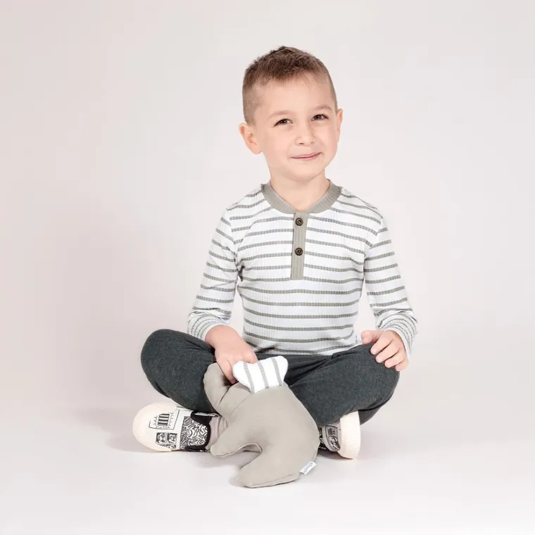 Bluzka chłopięca z długim rękawem, biała, Nicol