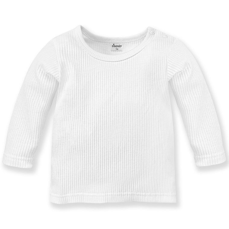 Bluzka chłopięca z długim rękawem, biała, Pinokio