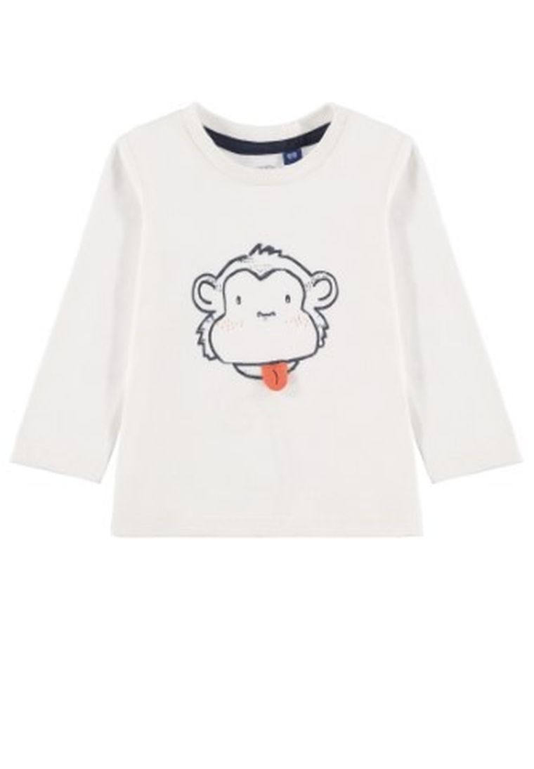 Bluzka chłopięca z długim rękawem, biała, Tom Tailor