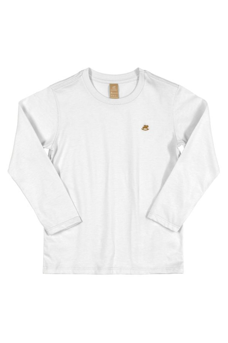 Bluzka chłopięca z długim rękawem, biała, Up Baby