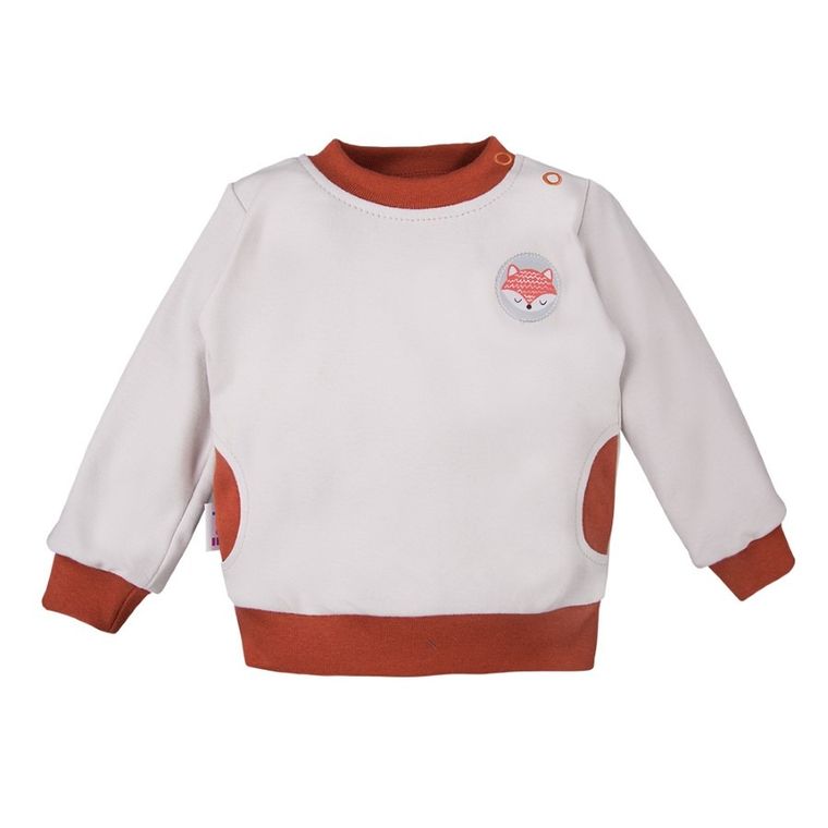 Bluzka chłopięca z długim rękawem, ecru, Eevi